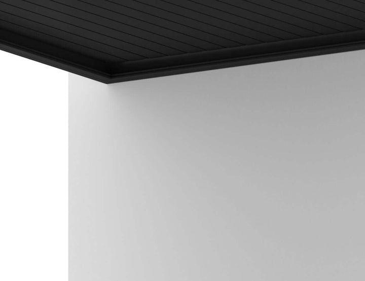 Baltic Manual Wall Mounted Louvre Roof Aluminium Pergola Size: 2 x 2m Color: Black