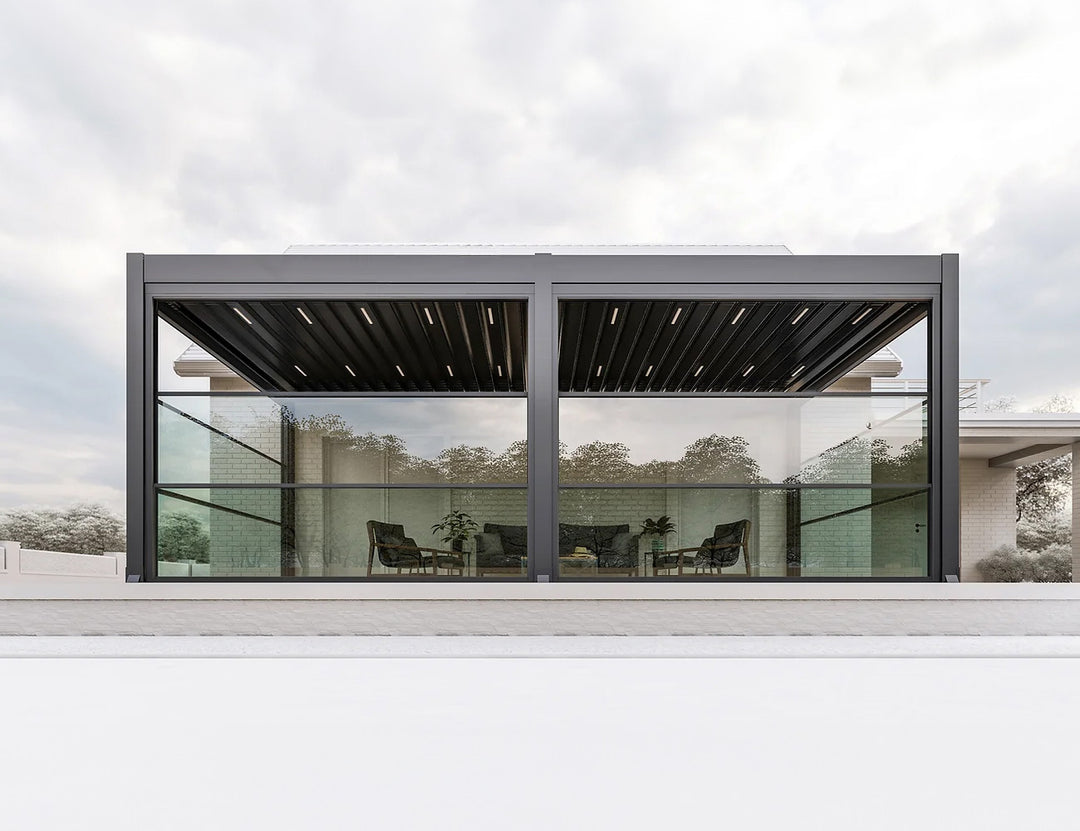 Mediterranean Motorised Vertical Lift Window Size: 2.7m Color: Black