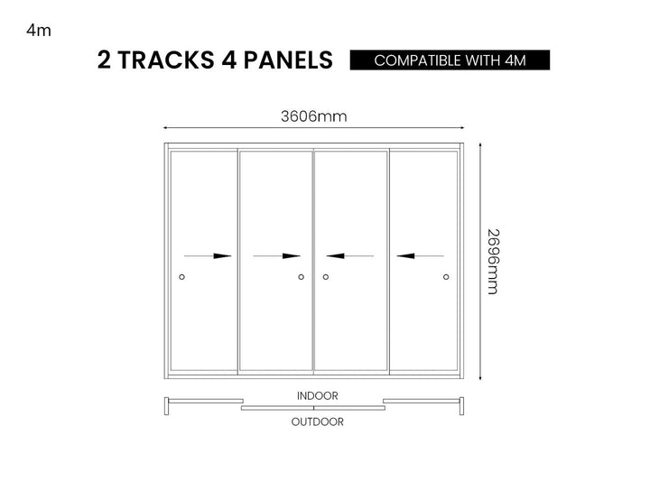 Frame Glass Sliding Door for Tasman Wall Mounted Pergola Size: 3m Color: Black