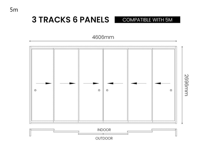 Frame Glass Sliding Door for Tasman Wall Mounted Pergola Size: 3m Color: Black