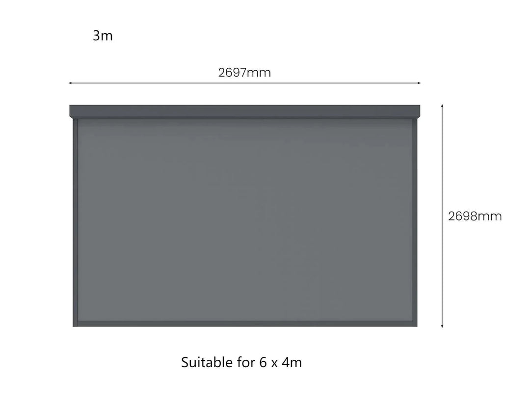 Caribbean Wall Mounted Pergola Retractable Shade Blind 2.0 Size: 2.5m Color: Black