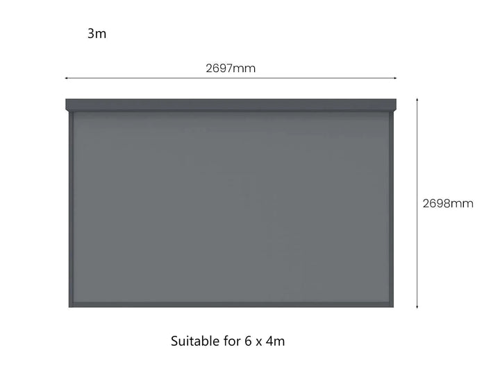 Caribbean Wall Mounted Pergola Retractable Shade Blind 2.0 Size: 2.5m Color: Black