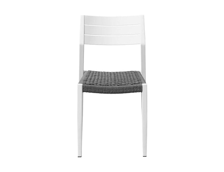 Passerine 2.0 Aluminium and Rope Outdoor Dining Chair Color: White