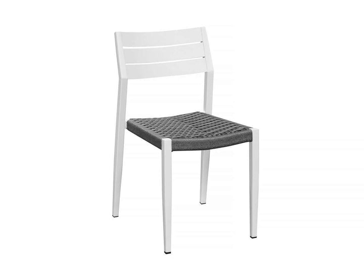 Passerine 2.0 Aluminium and Rope Outdoor Dining Chair Color: White