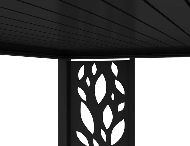 Baltic Freestanding Pergola Patterned Privacy Panel Size: 0.740m Colour: Black