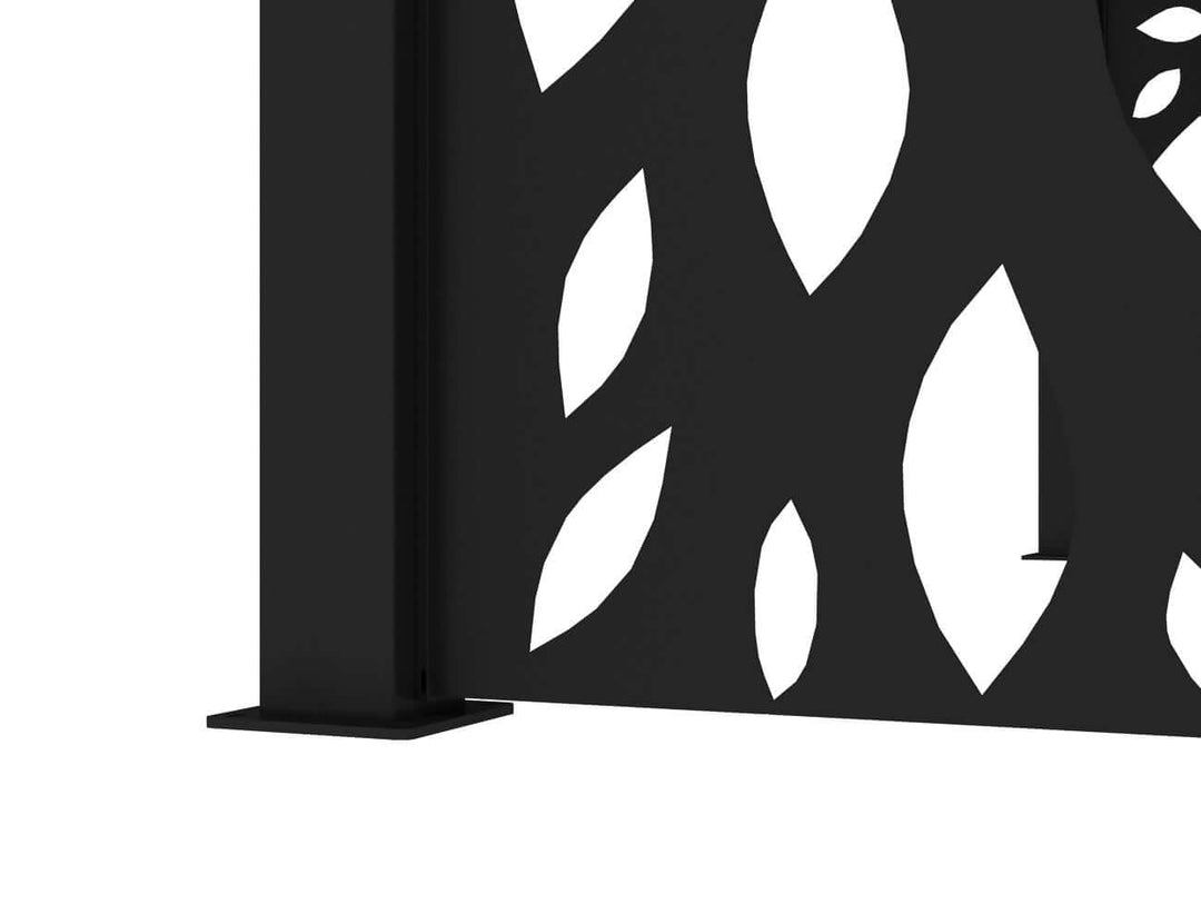 Baltic Freestanding Pergola Patterned Privacy Panel Size: 0.740m Colour: Black