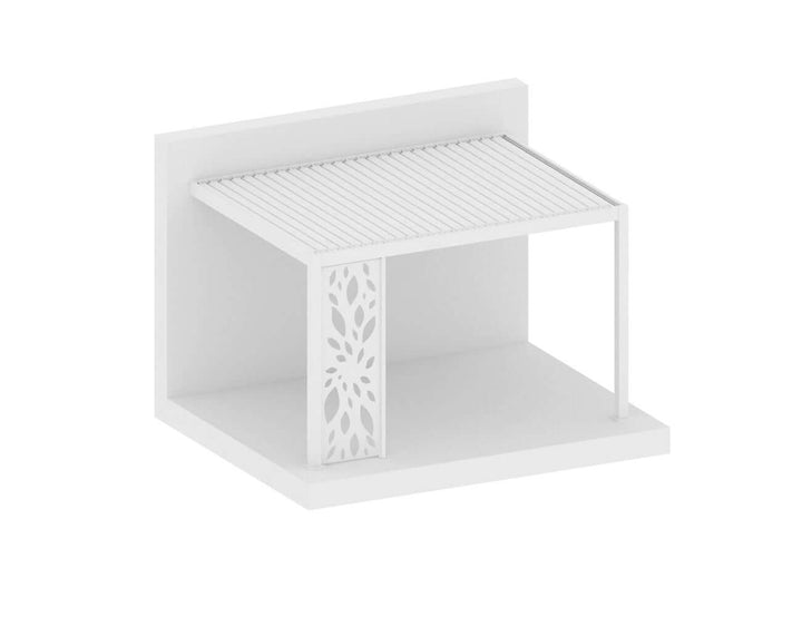 Caribbean Wall Mounted Pergola Patterned Privacy Panel Size: 0.73m Colour: White