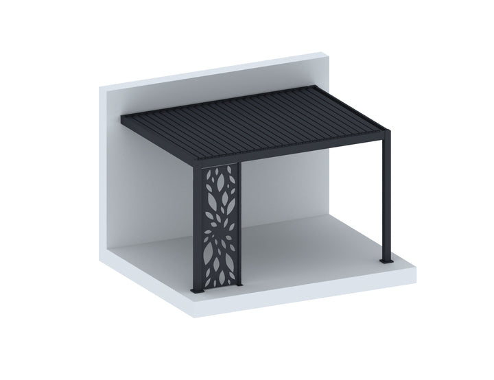 Caribbean Wall Mounted Pergola Patterned Privacy Panel Size: 0.73m Colour: Charcoal