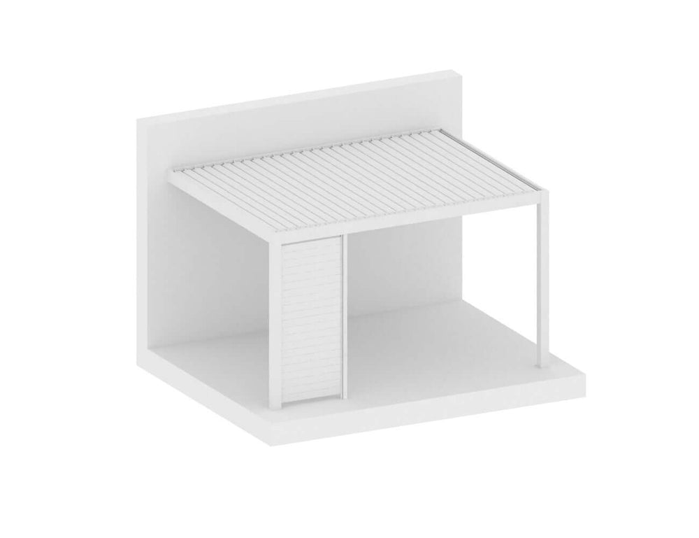 Baltic Wall Mounted Pergola Tongue and Groove Privacy Screen Size: 0.849m Colour: White