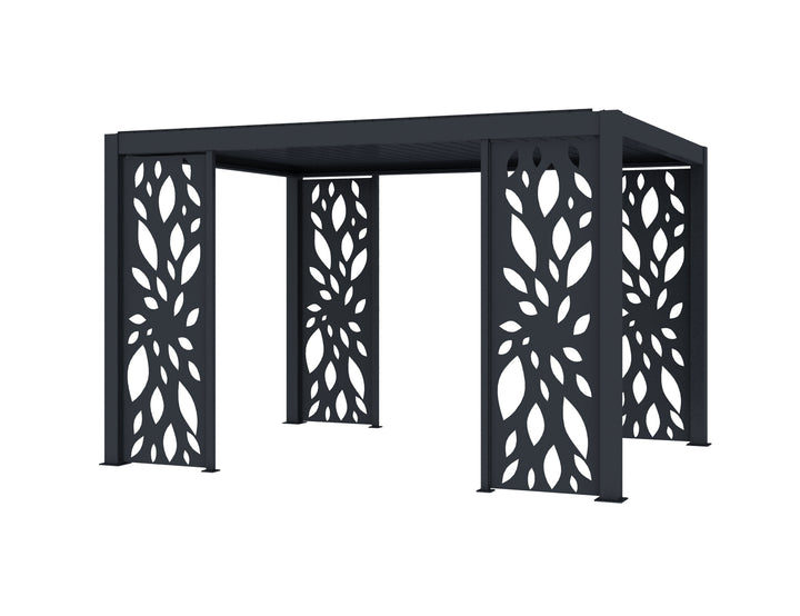 Baltic Freestanding Pergola Patterned Privacy Panel Size: 0.769m Colour: Charcoal