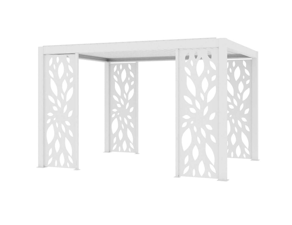Baltic Freestanding Pergola Patterned Privacy Panel Size: 0.740m Colour: White
