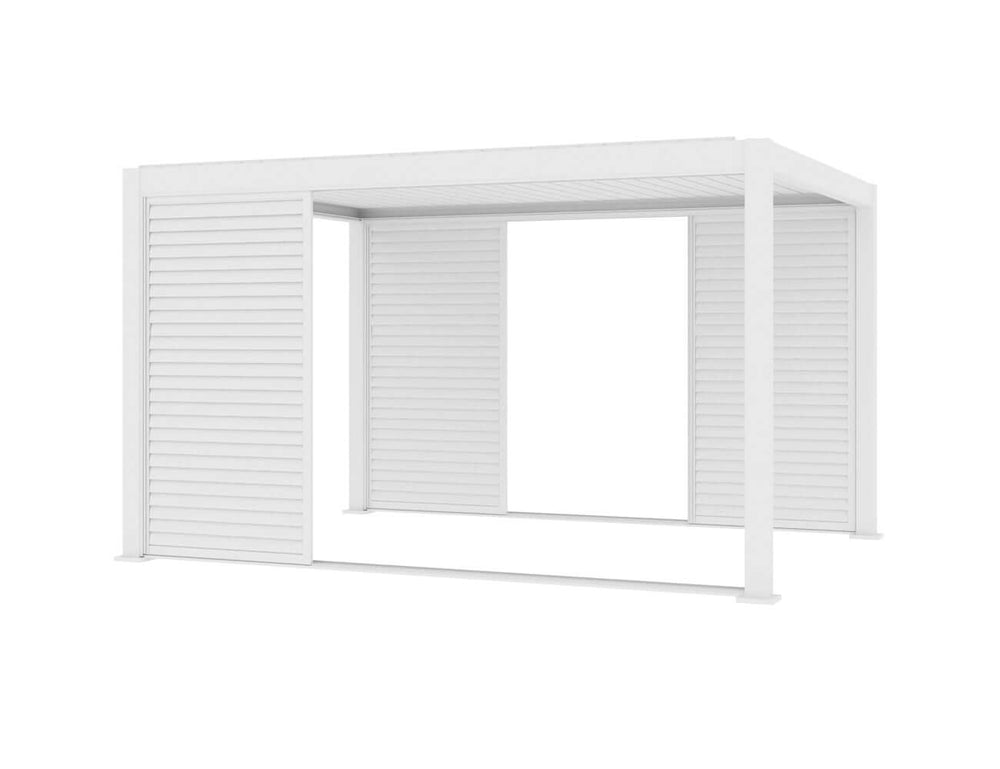 Shutter Sliding Door for Baltic Freestanding Pergola Size: 1.756m Colour: White