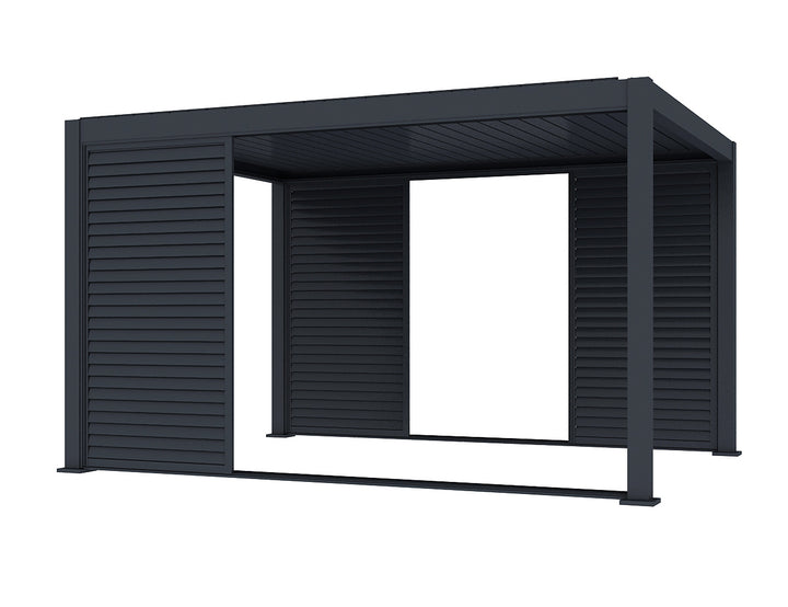 Shutter Sliding Door for Baltic Freestanding Pergola Size: 1.756m Colour: Charcoal