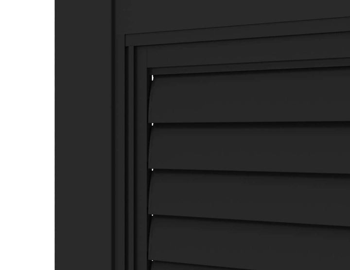 Shutter Sliding Door for Baltic Freestanding Pergola Size: 1.756m Colour: Black