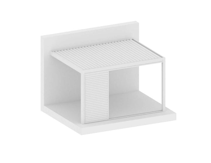 Shutter Sliding Door for Caribbean Wall Mounted Pergola Size: 2.29m Colour: White