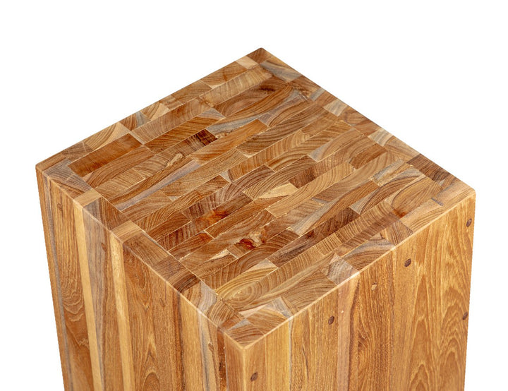 Teak Cube Stool
