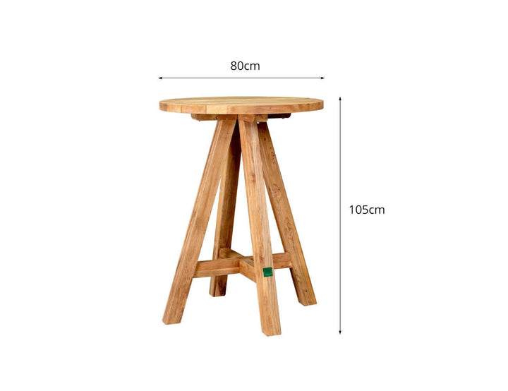 Teak Round Bar Table