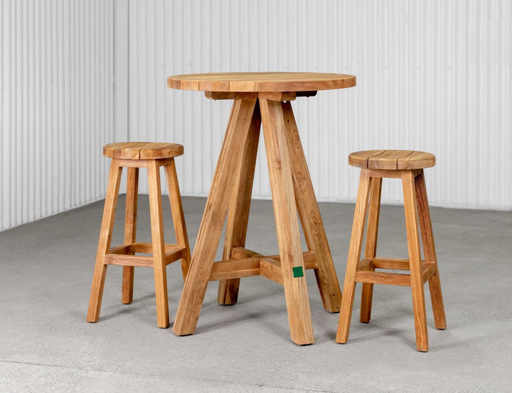 Teak Round Bar Table