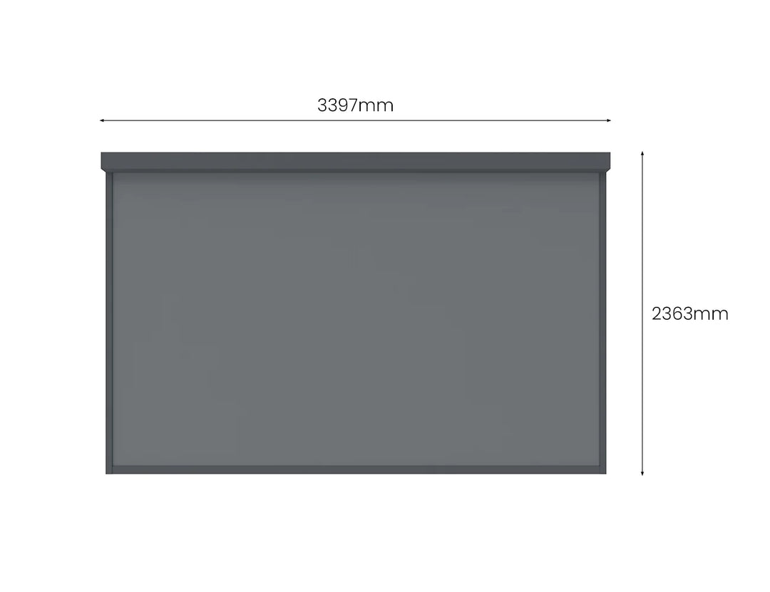 Waihi&Hahei Pergola Retractable Shade Blind Size: 3m Color: Charcoal