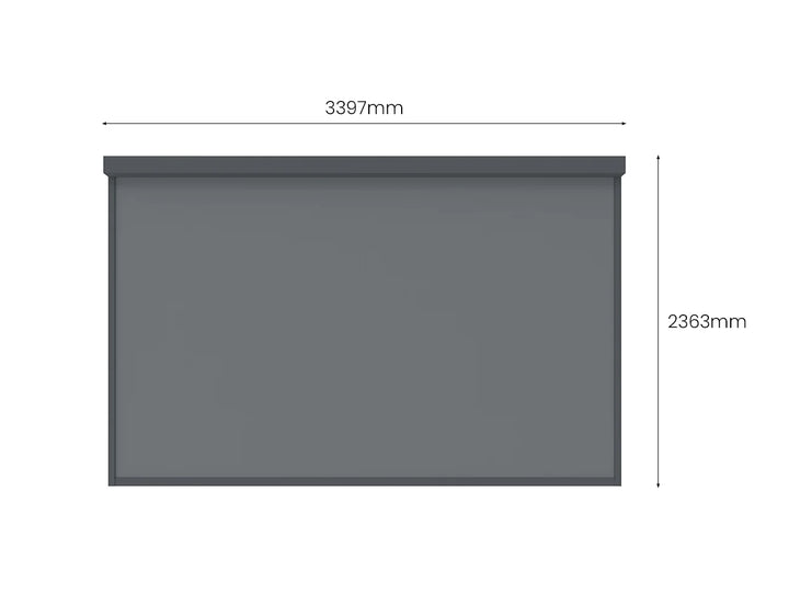 Waihi&Hahei Pergola Retractable Shade Blind Size: 3m Color: Charcoal