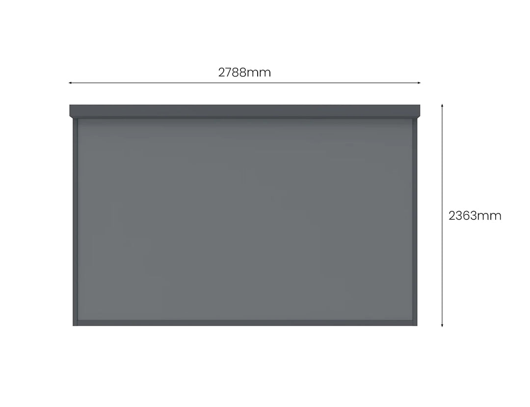 Waihi&Hahei Pergola Retractable Shade Blind Size: 3m Color: Charcoal