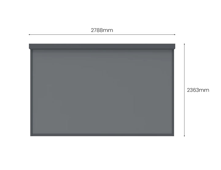 Waihi&Hahei Pergola Retractable Shade Blind Size: 3m Color: Charcoal