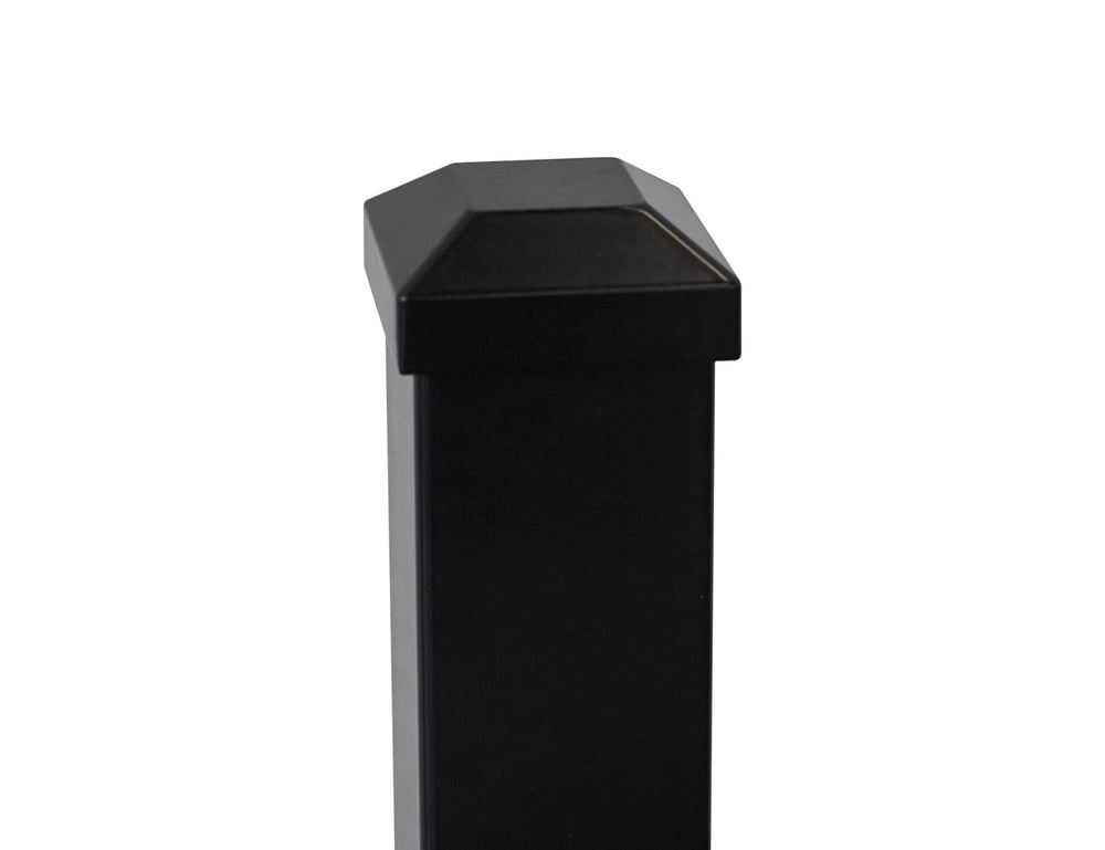 Aluminium Blade Fence Post Size: 1.9m Color: Black