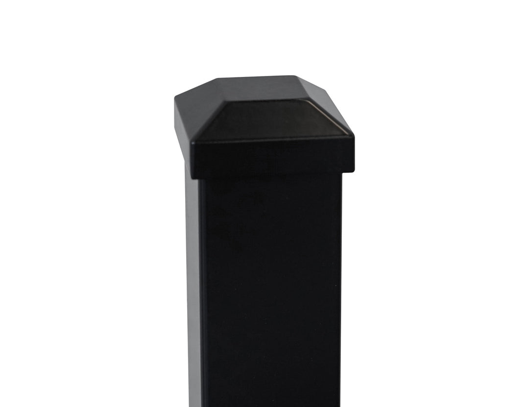 Aluminium Blade Fence Post Size: 1.9m Color: Black