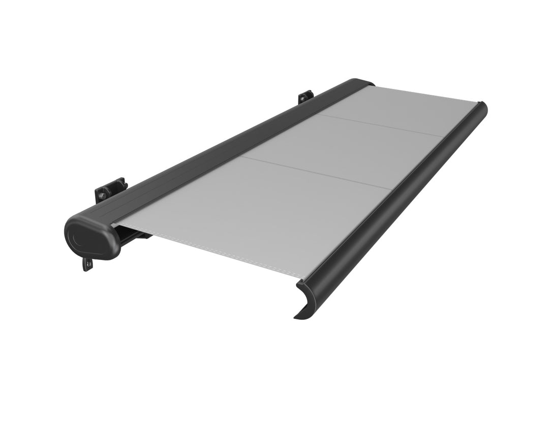 Rainier Full Cassette Motorised Retractable Awning Size: 4 x 2.5m Color: White+Dark Grey