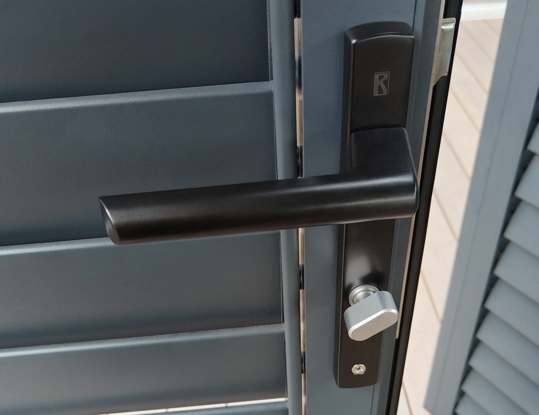 Pacific Bifold Freestanding Pergola Shutter Wall Size: 4m Color: Black