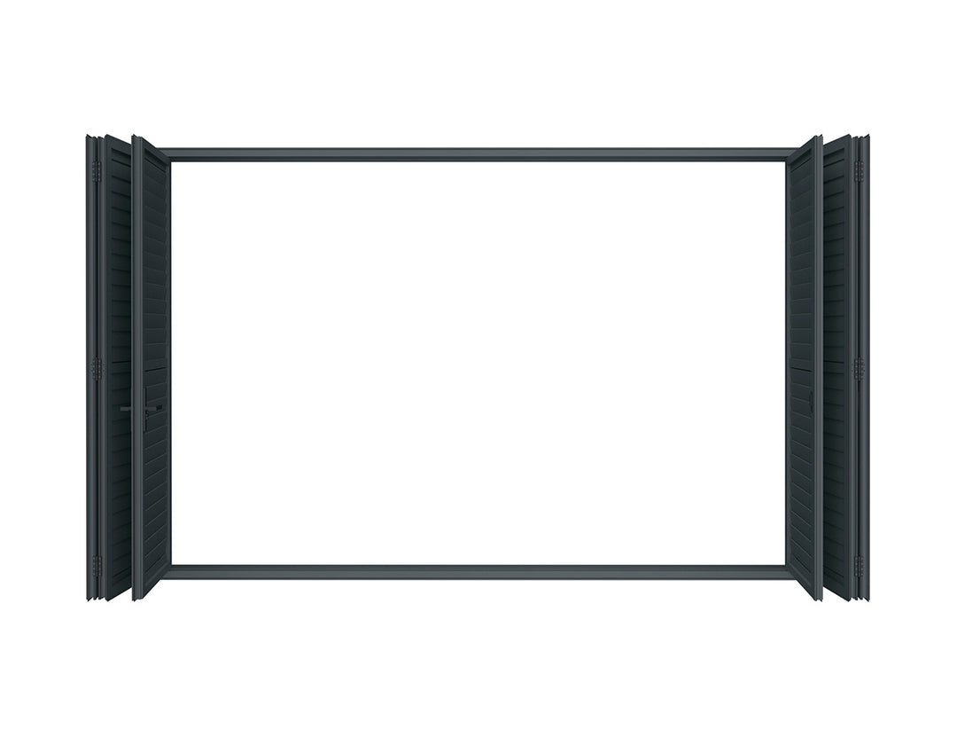 Pacific Bifold Freestanding Pergola Shutter Wall Size: 4m Color: Black