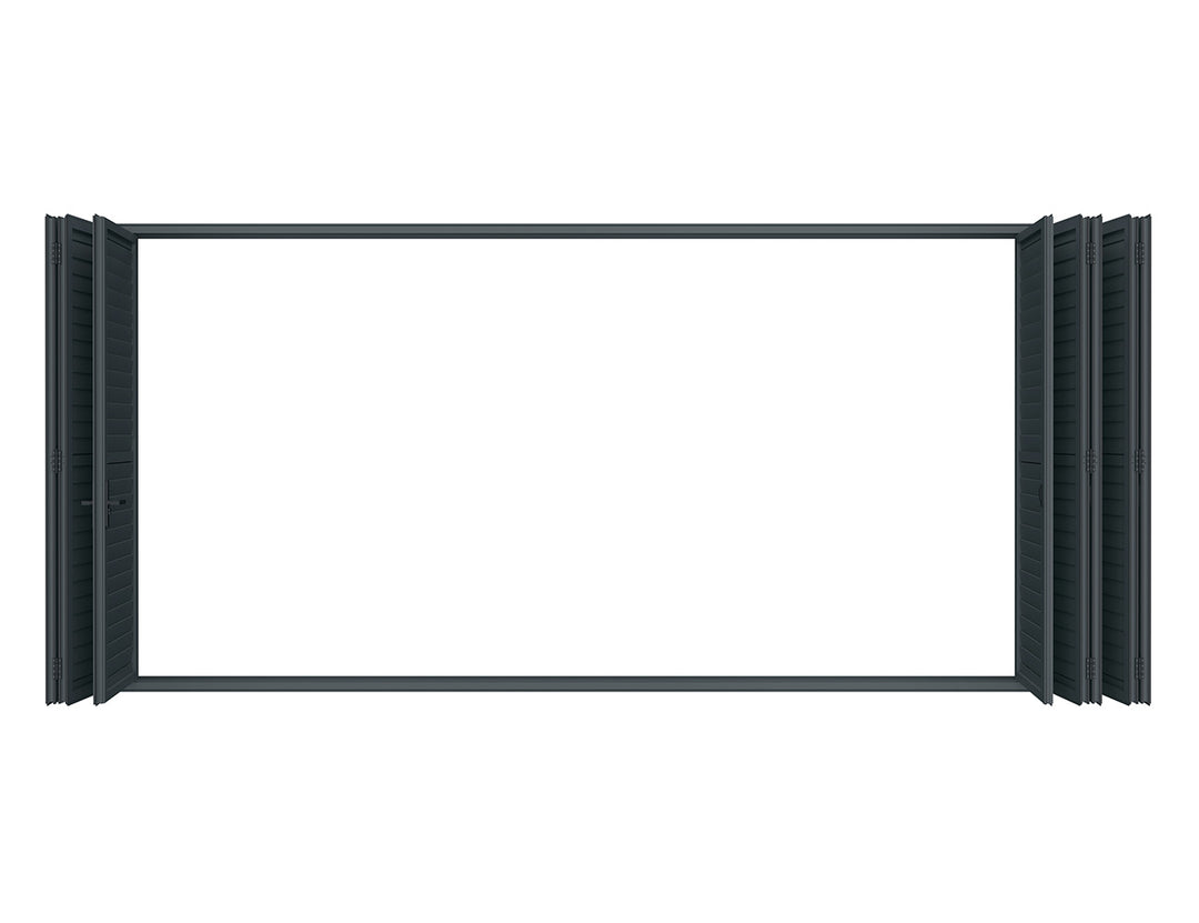 Pacific Bifold Freestanding Pergola Shutter Wall Size: 4m Color: Black