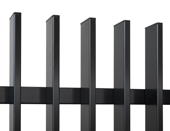 Aluminium Blade Fence Panel - Vertical(DIY) Size: 2.4 x 1.8m Color: Black