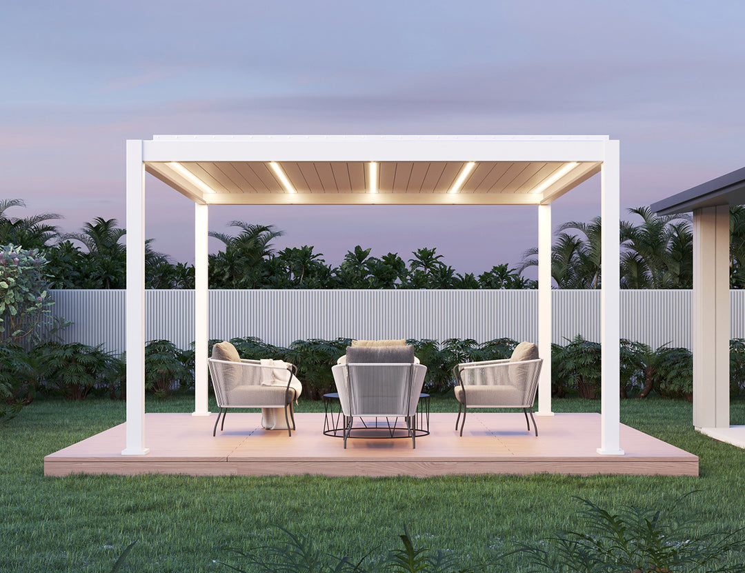 Caribbean Motorised Freestanding  Louvre Roof Aluminium Pergola