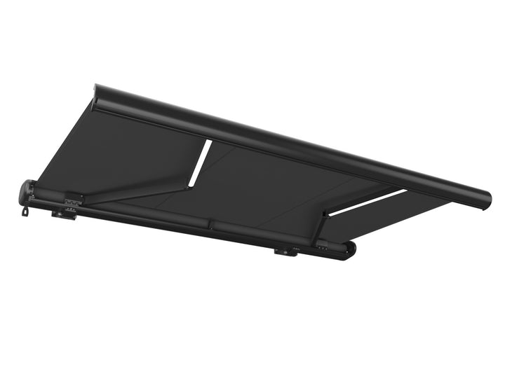Rainier Full Cassette Motorised Retractable Awning Size: 4 x 2.5m Color: Dark Grey+Dark Grey
