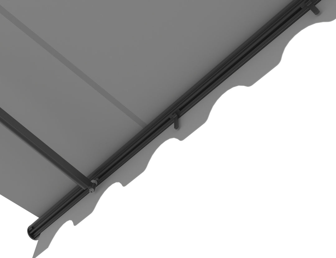 Etna Half Cassette Motorised Retractable Awning(valance removable) Size: 3 x 2.5m Color: Dark Grey+Dark Grey