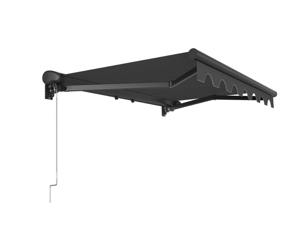 Etna Half Cassette Motorised Retractable Awning(valance removable) Size: 3 x 2.5m Color: Dark Grey+Dark Grey