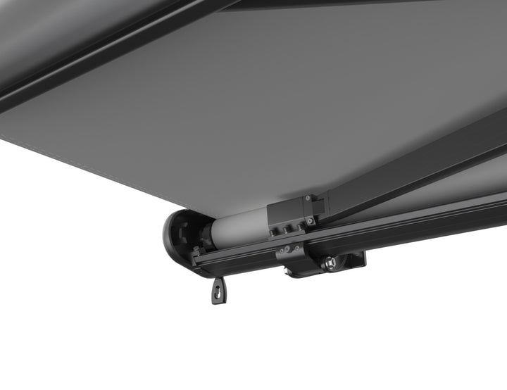 Rainier Full Cassette Motorised Retractable Awning Size: 4 x 2.5m Color: White+Dark Grey