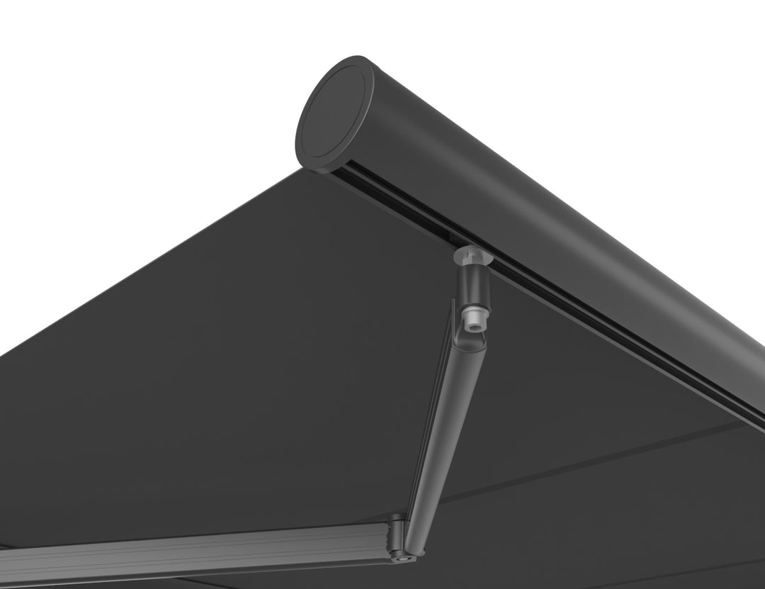 Etna Half Cassette Motorised Retractable Awning(valance removable) Size: 3 x 2.5m Color: Dark Grey+Dark Grey