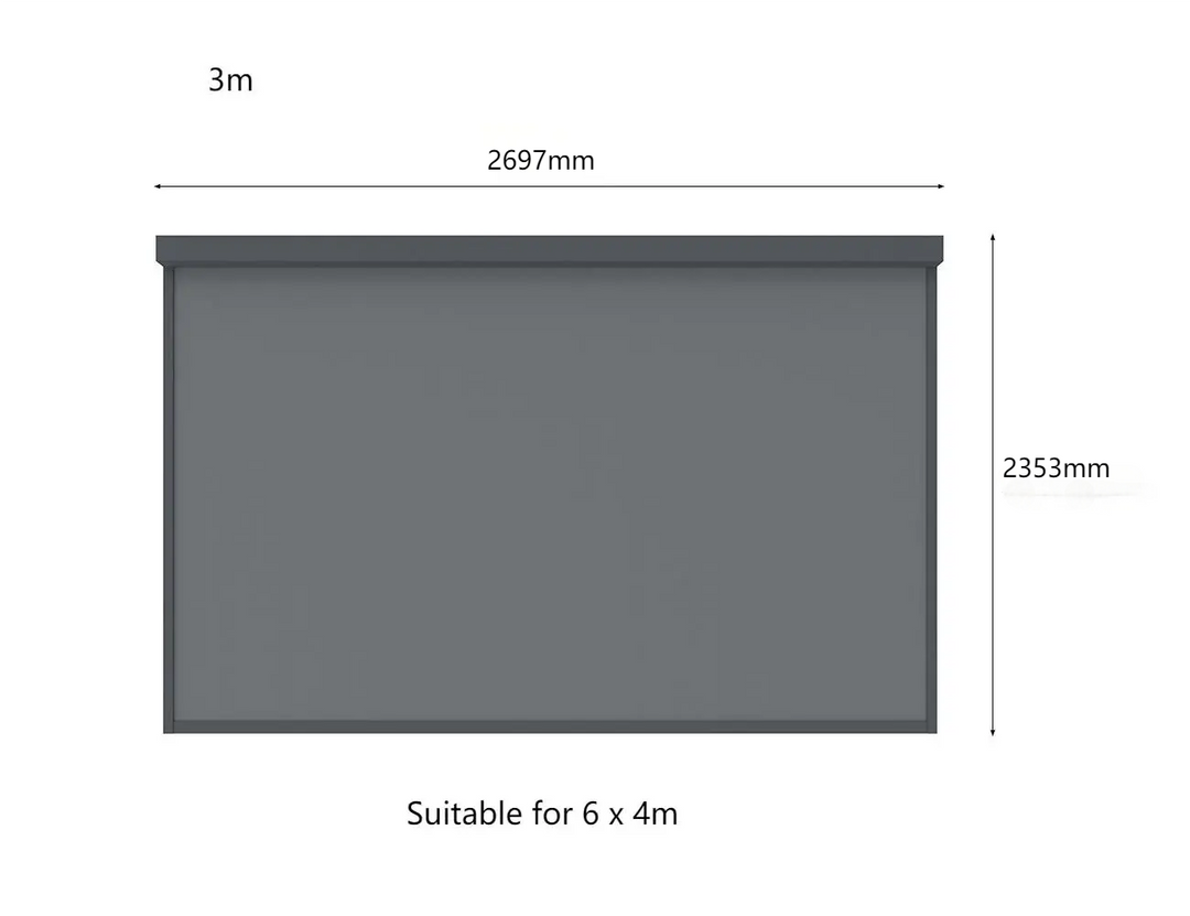 Motorised Blind For Caribbean Freestanding Pergola