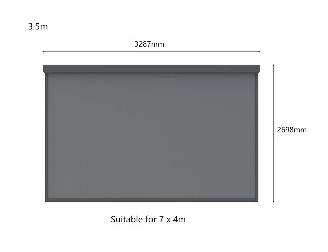 Motorised Blind For Caribbean Wall Mounted Pergola