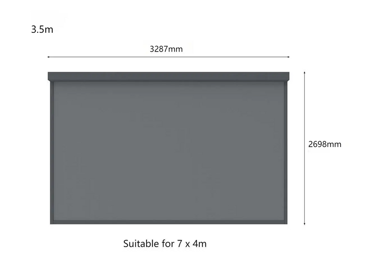 Motorised Blind For Caribbean Wall Mounted Pergola