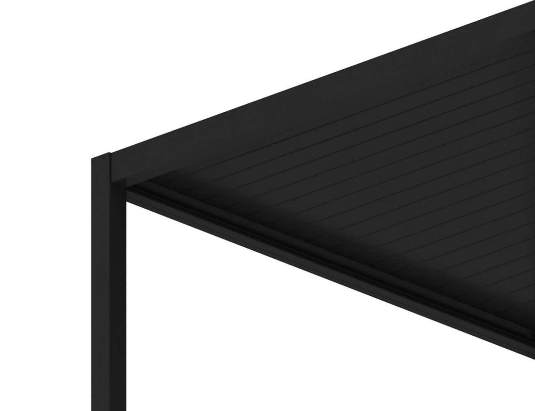 Baltic Manual Freestanding Louvre Roof Aluminium Pergola Size: 2 x 2m Color: Black