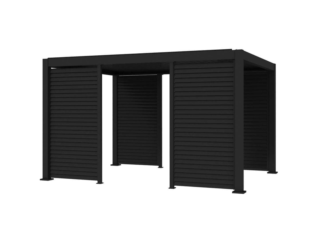 Baltic Freestanding Pergola Shutter Wall Size: 0.74m Colour: Black