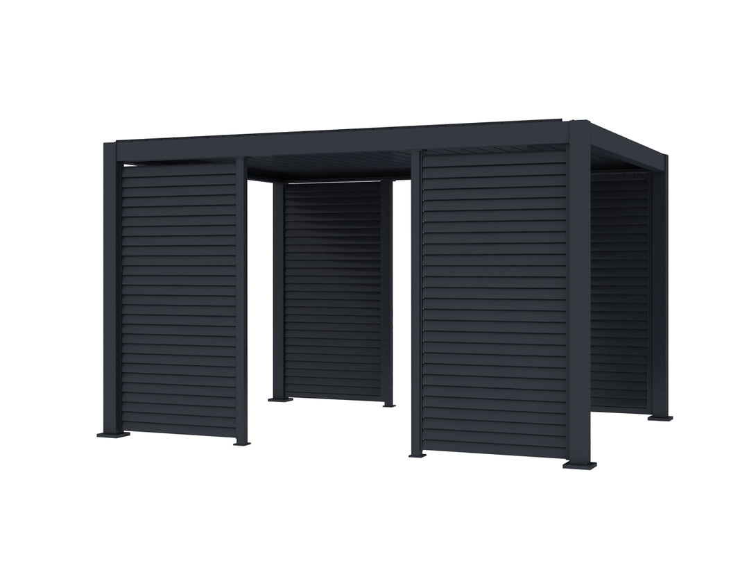 Baltic Freestanding Pergola Shutter Wall Size: 0.74m Colour: Charcoal
