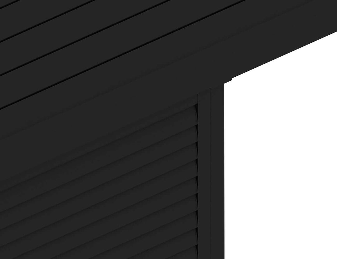 Tasman Freestanding Pergola Shutter Wall Size: 1.15m Colour: Black