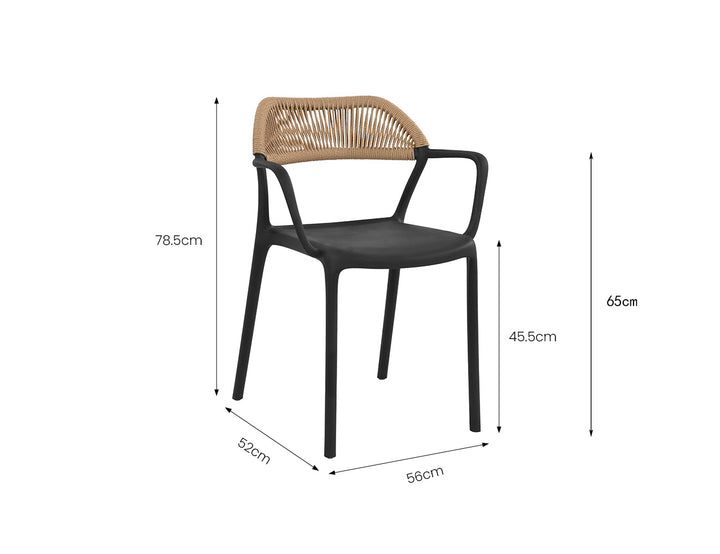 Aiden Outdoor Plastic Dining Armchair