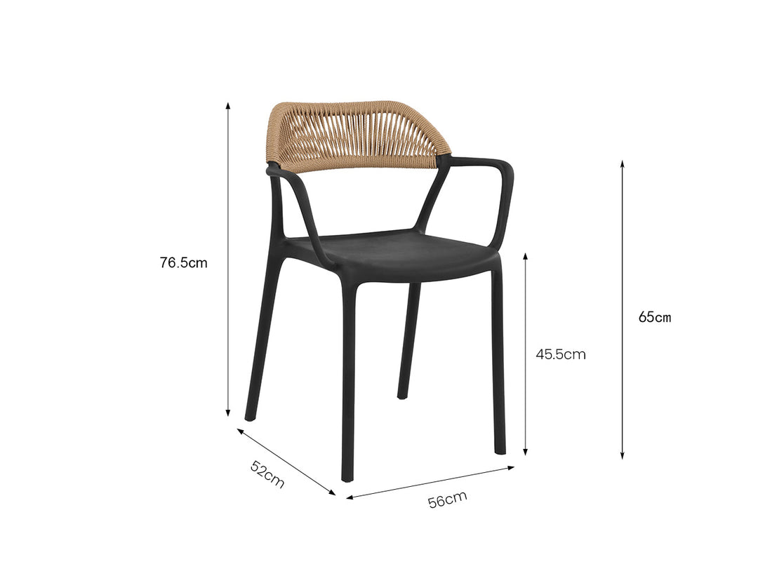 Aiden Outdoor Plastic Dining Armchair