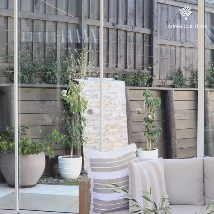 Frame Glass Sliding Door for Tasman Freestanding Pergola Size: 3m Colour: Black