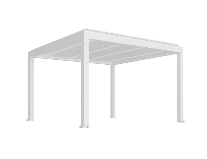 Tasman Motorised Freestanding Louvre Roof Aluminium Pergola Size: 4 x 4m Colour: Black